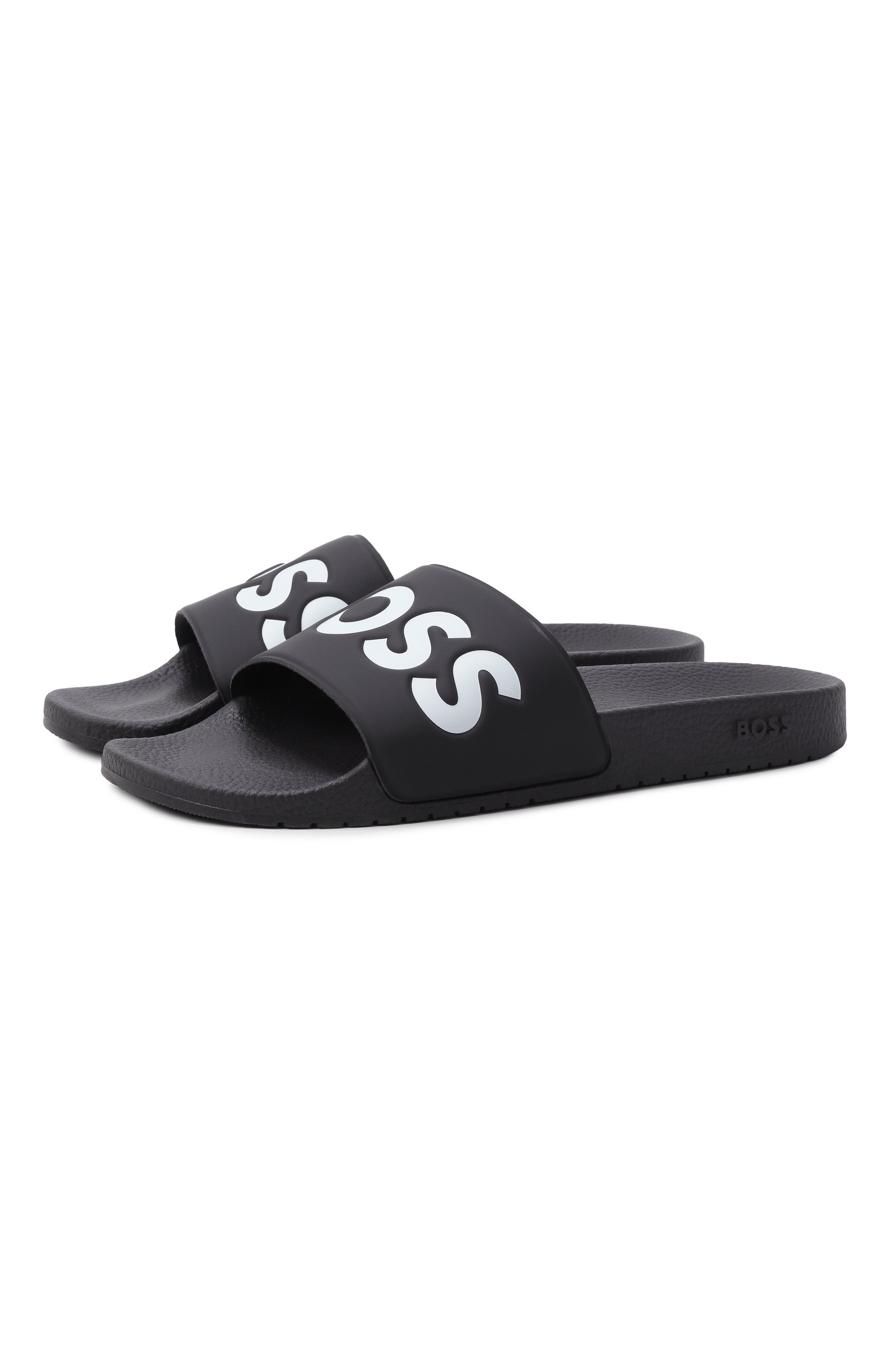 Шлепанцы aryeh BOSS черного цвета по цене 7595 руб., арт. 50536835, фото 1 Шлепанцы aryeh BOSS, арт. 50536835, фото 1