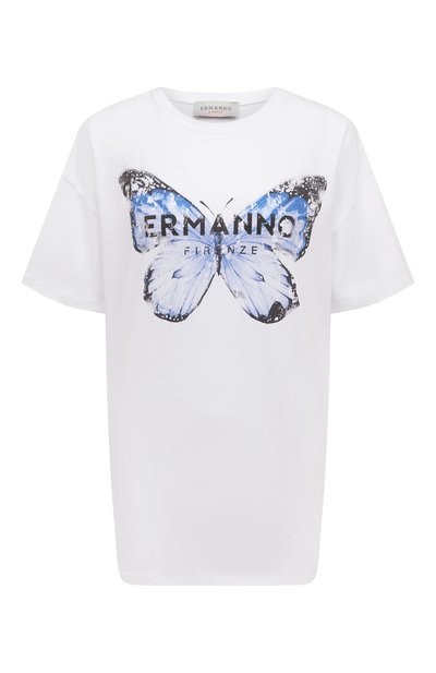 Женская хлопковая футболка ERMANNO FIRENZE, арт. D40EL 049EE1