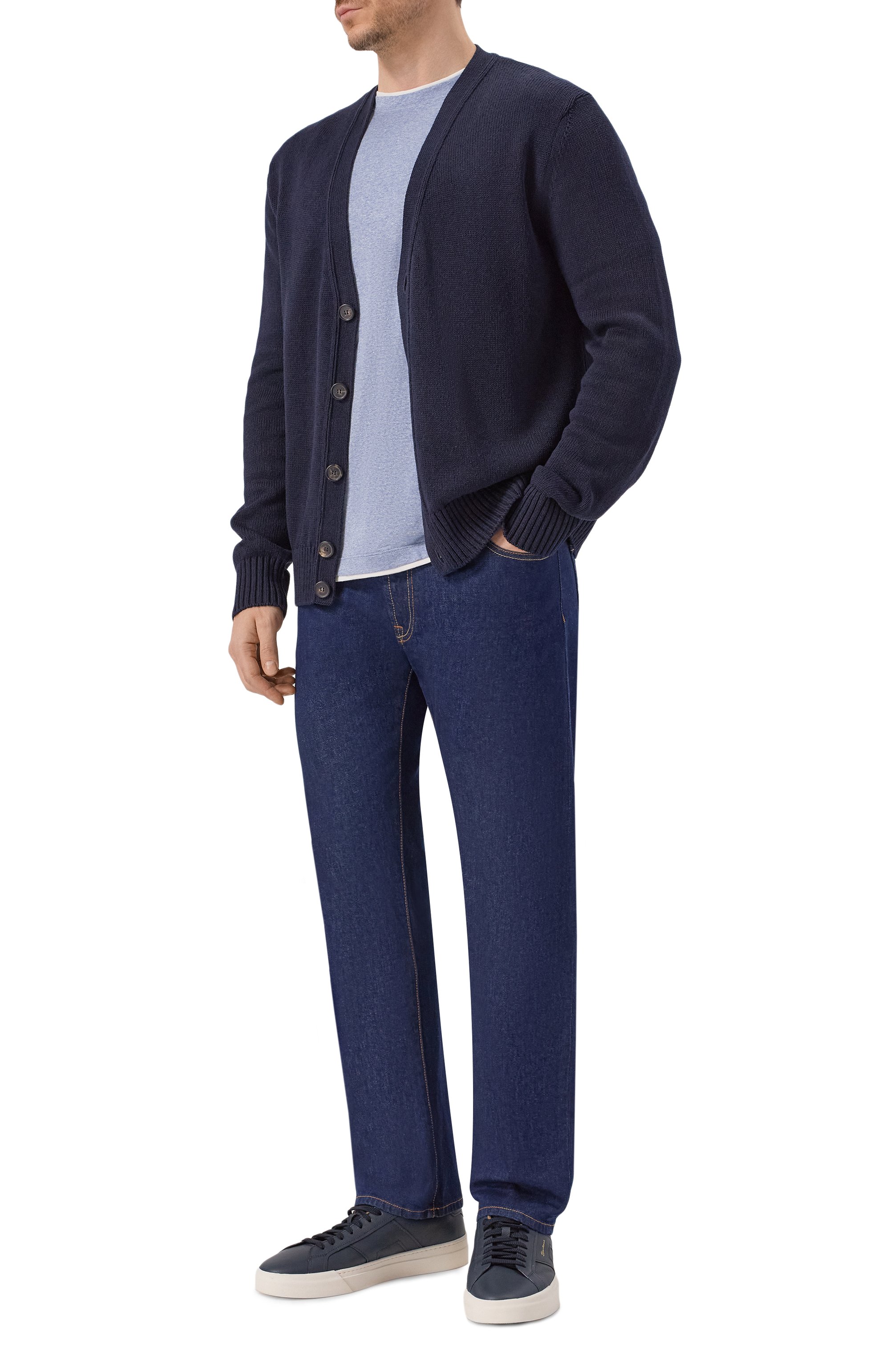 Футболка из хлопка и льна BRUNELLO CUCINELLI, арт. MW8357427, фото 2