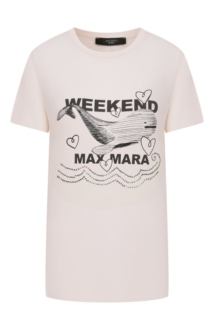 Женская хлопковая футболка WEEKEND MAX MARA, арт. GUGLIA