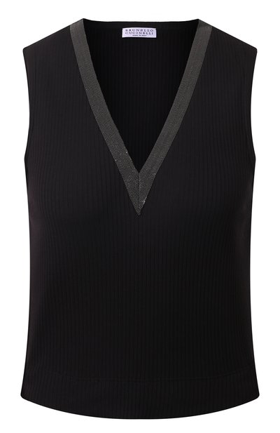 Женский хлопковый топ BRUNELLO CUCINELLI, арт. ML171B1090