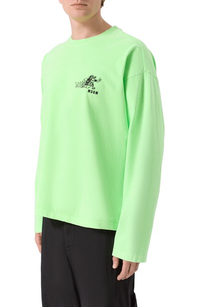 Хлопковый лонгслив MSGM, арт. 4040MM83SE/267095, фото 3