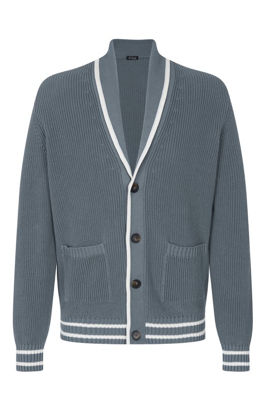 Хлопковый кардиган Kiton UMK064602 Серый UMK064602