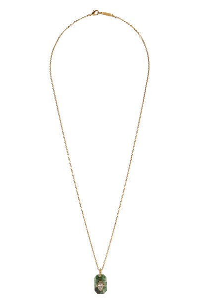 Женская подвеска на цепочке HANKA_IN, арт. INS-LG47-EMER-CZ-0.5M