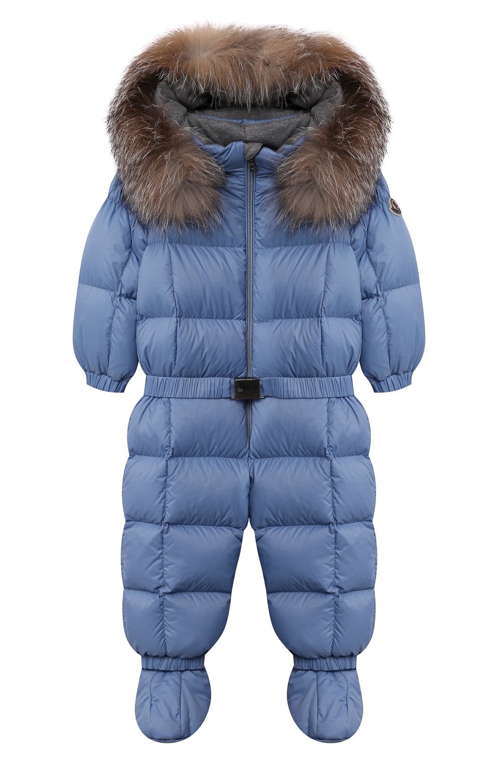 Пуховый комбинезон с мехом MONCLER, арт. G2-951-1G506-02-53079/12-18M, фото 1