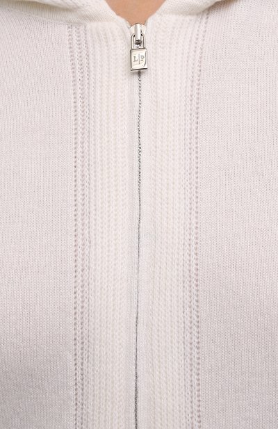 Кашемировый кардиган LORO PIANA белого цвета по цене 190000 руб., арт. FAG3599, фото 5 Кашемировый кардиган LORO PIANA, арт. FAG3599, фото 5