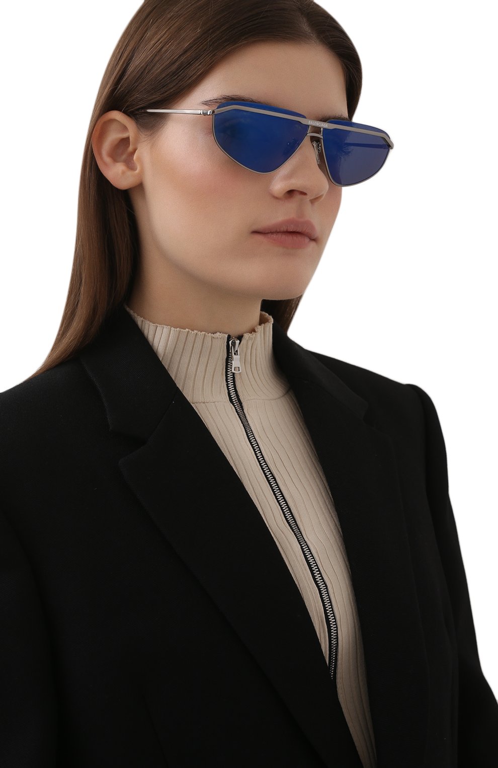 Солнцезащитные очки BALENCIAGA синего цвета по цене 39950 руб., арт. BB0138S 002, фото 2 Солнцезащитные очки BALENCIAGA, арт. BB0138S 002, фото 2