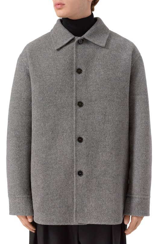 Шерстяная куртка-рубашка Jil Sander J23BN0006-J40020 Серый  J23BN0006-J40020 Фото 3