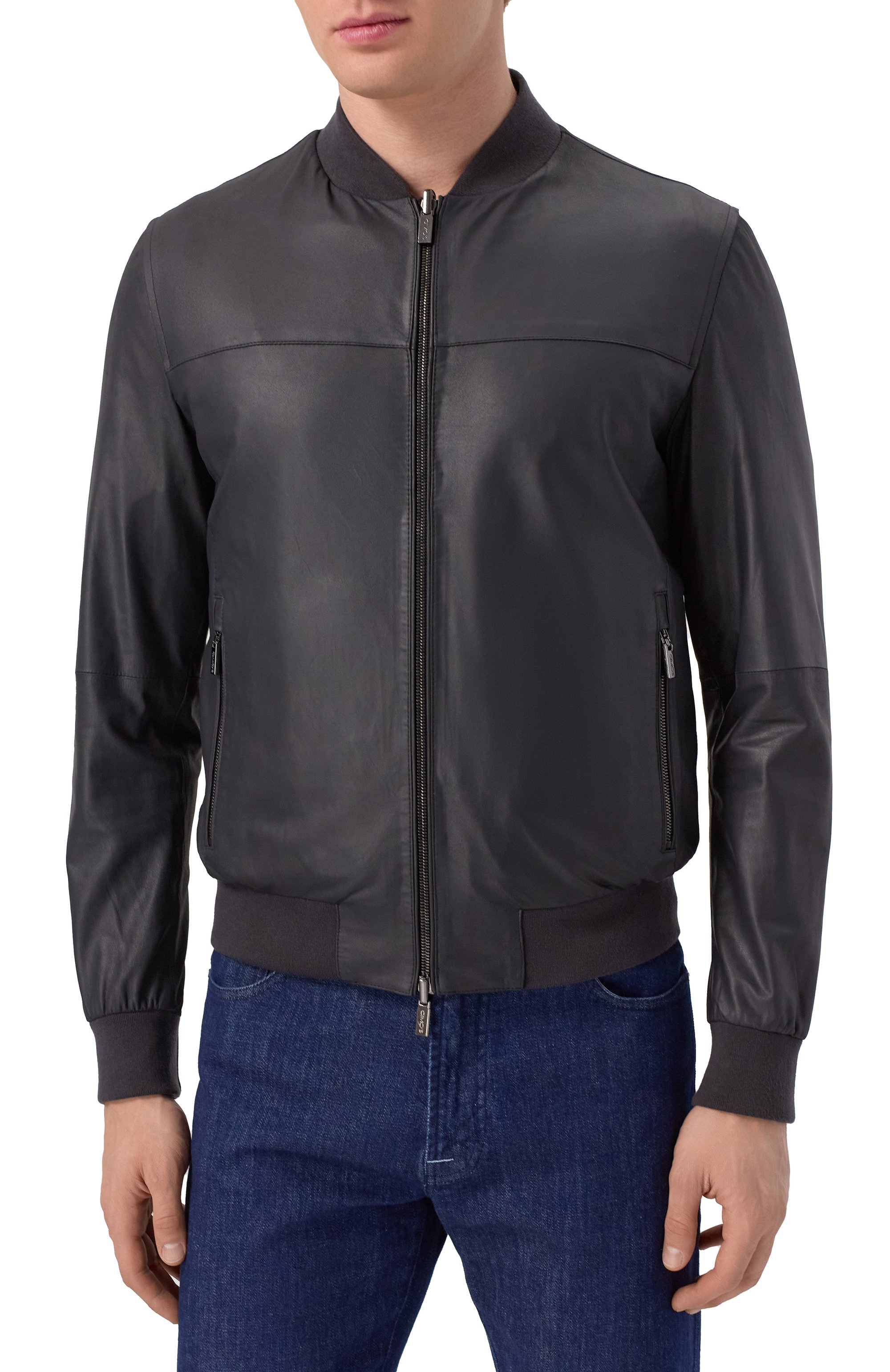 Двусторонний кожаный бомбер GIMO'S, арт. 5S20.1.090.90R/58, фото 3