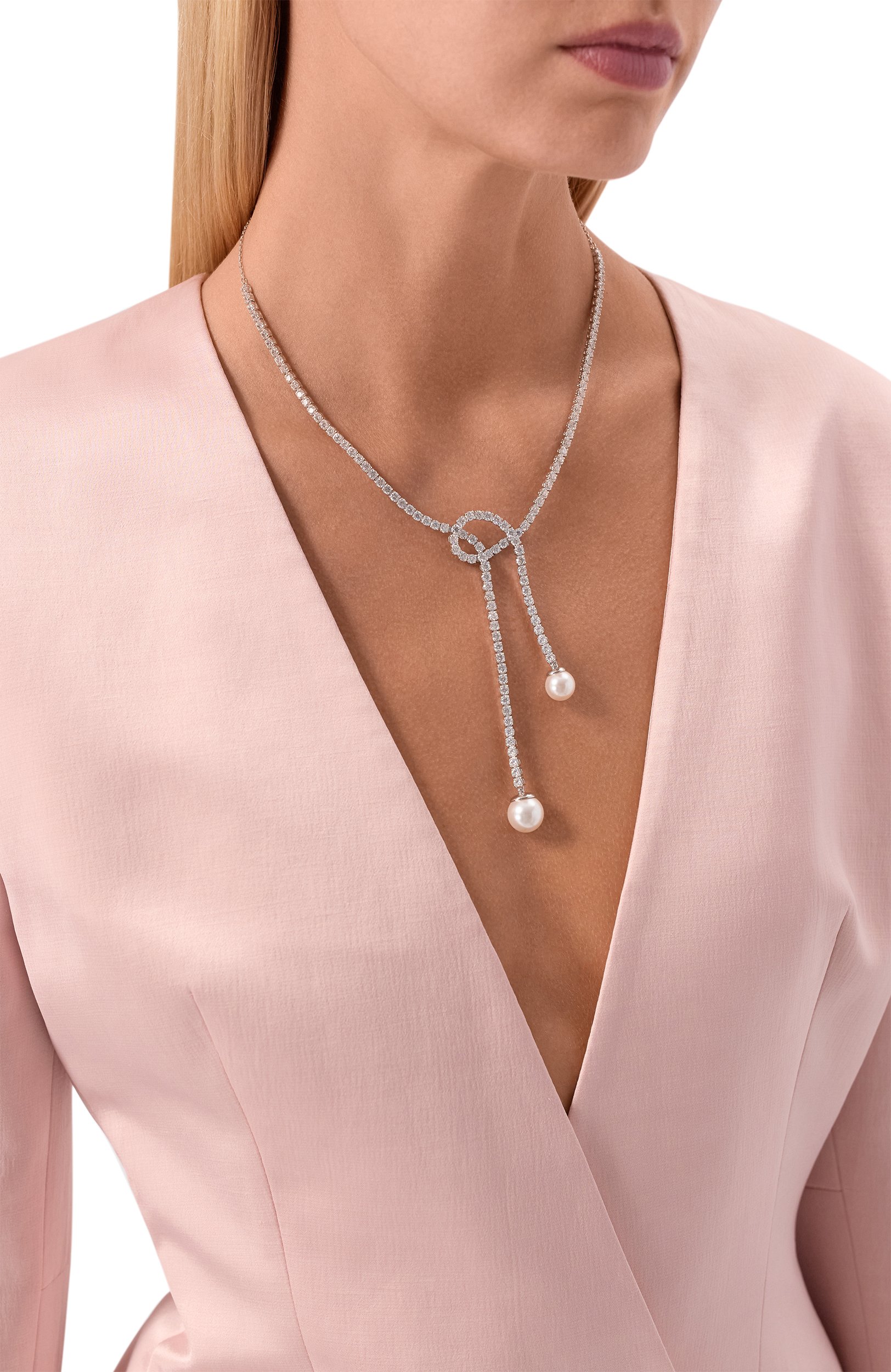 Колье matrix SWAROVSKI серебряного цвета по цене 66200 руб., арт. 5692416, фото 2 Колье matrix SWAROVSKI, арт. 5692416, фото 2