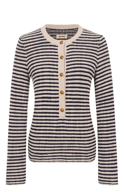 Женский пуловер из хлопка и вискозы ZADIG AND VOLTAIRE, арт. KWSW02706