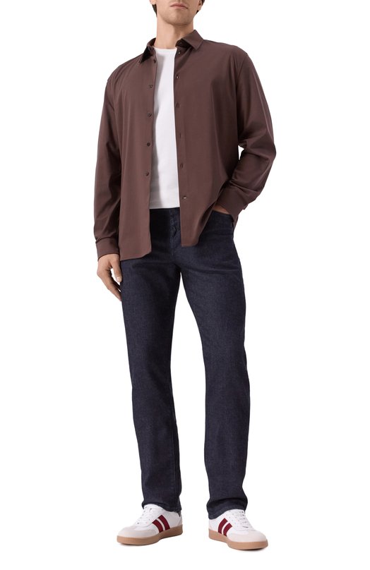 Хлопковая рубашка 12 STOREEZ 133428 Коричневый  133428 Фото 2