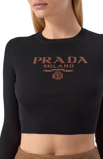 Шелковый пуловер PRADA, арт. P24S1G/11MY, фото 5