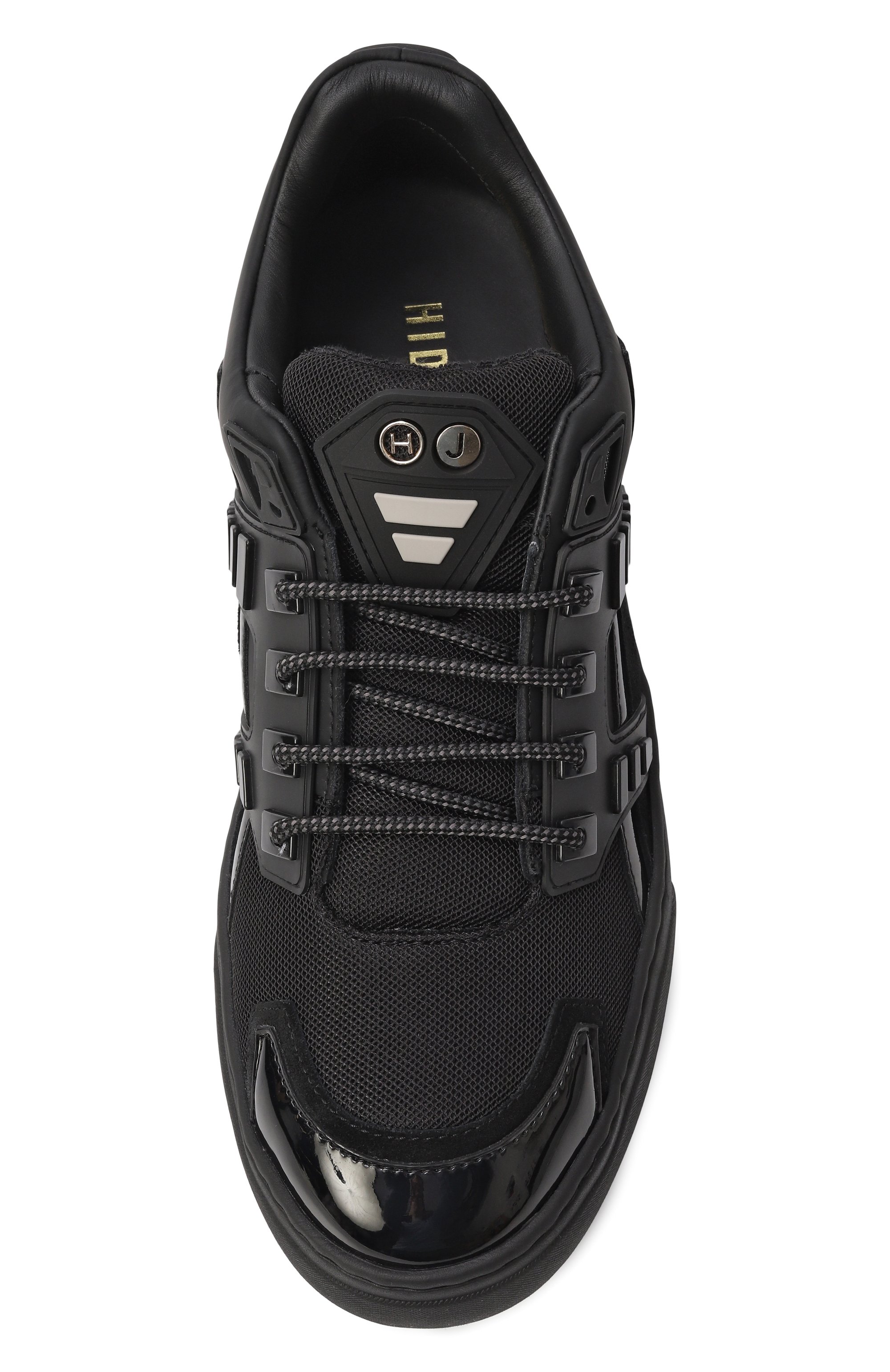 Комбинированные кеды mini silverstone HIDE AND JACK, арт. 1LTHLBLKBLK, фото 6