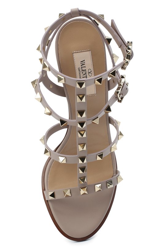 фото Кожаные босоножки rockstud valentino