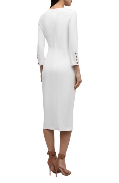 Платье из вискозы GIORGIO ARMANI белого цвета по цене 135500 руб., арт. 3LAA74/AJFBZ, фото 4 Платье из вискозы GIORGIO ARMANI, арт. 3LAA74/AJFBZ, фото 4