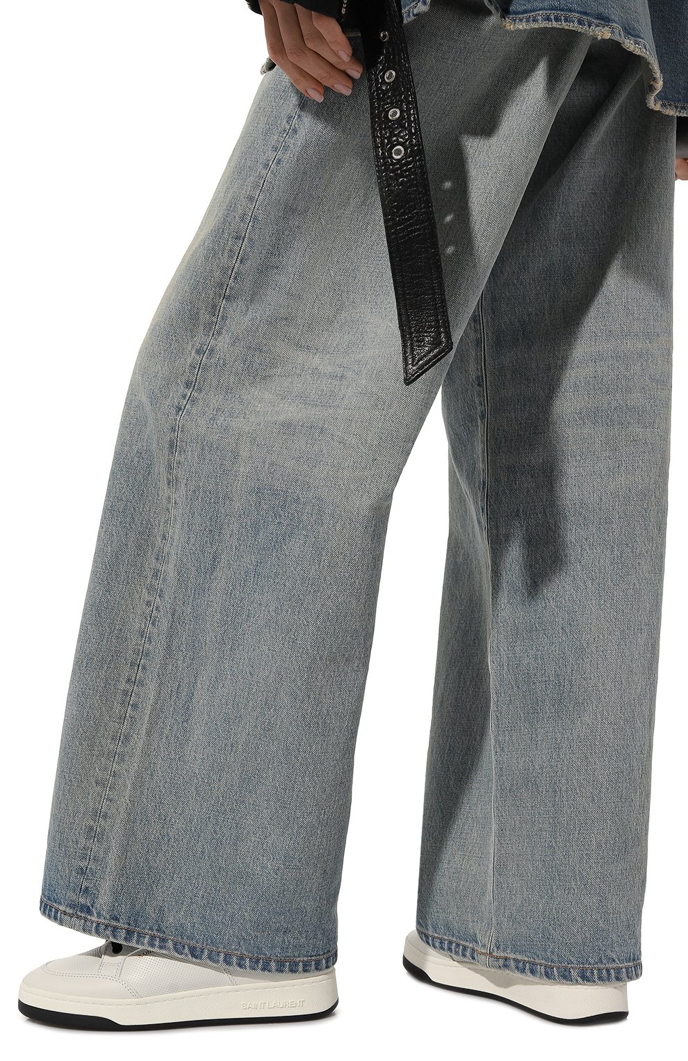 Кожаные кеды sl/61 SAINT LAURENT, арт. 713602/AAAWR, фото 3