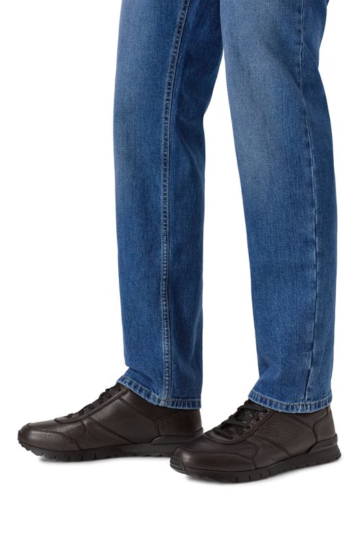 Кожаные кроссовки Kiton USSA114N0012601 Коричневый  USSA114N0012601 Фото 3