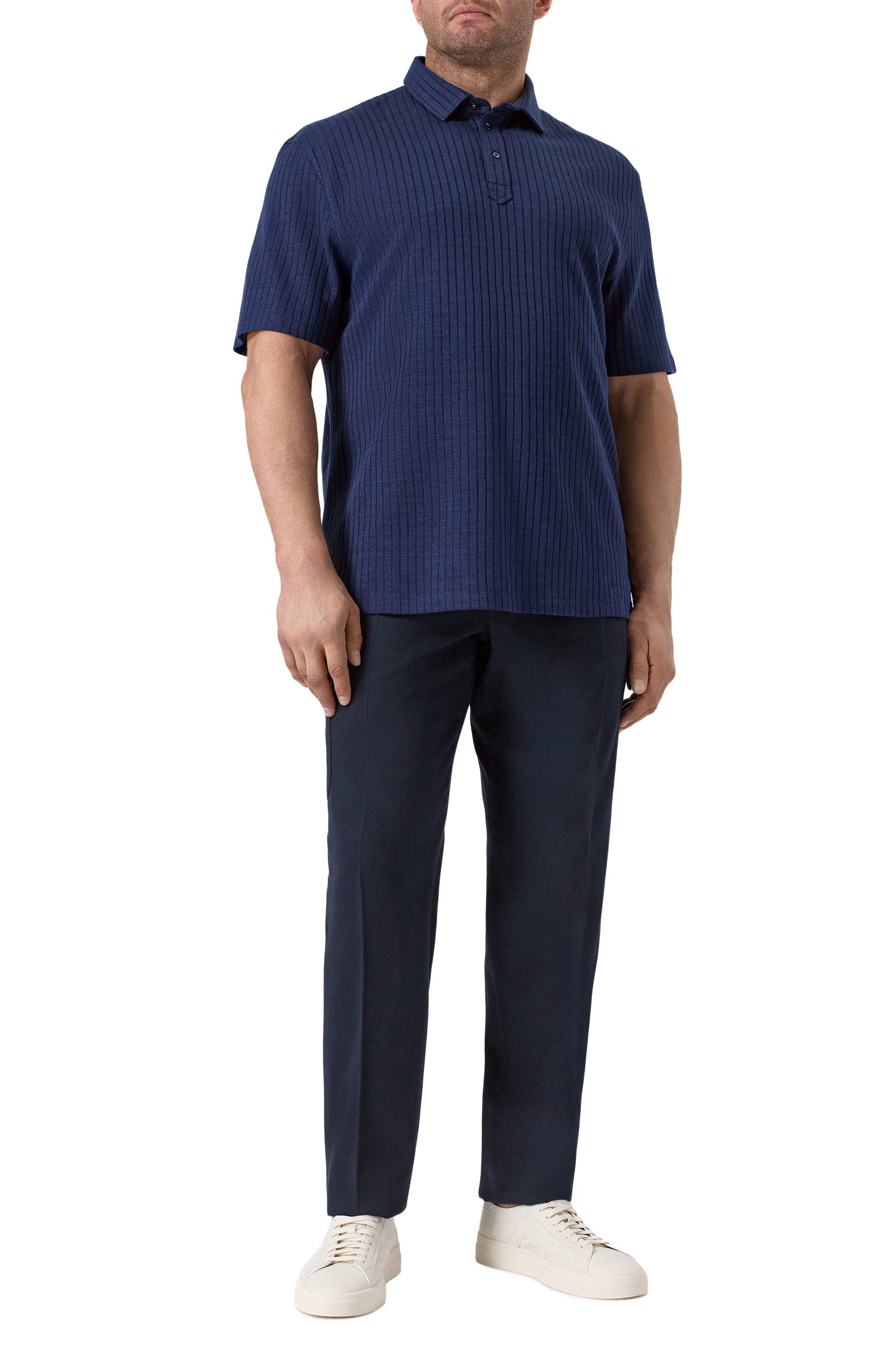 Поло изо льна и хлопка BRUNELLO CUCINELLI, арт. MW8653936W, фото 2