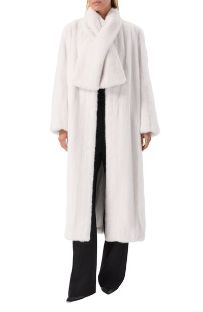 Шуба из норки MVST белого цвета по цене 3595000 руб., арт. M026/MINK WHITE, фото 2 Шуба из норки MVST, арт. M026/MINK WHITE, фото 2