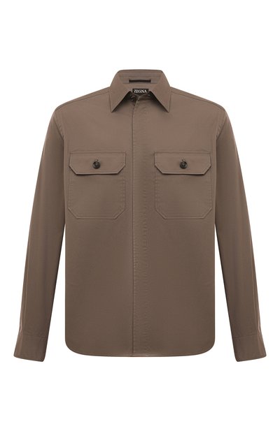Мужская хлопковая рубашка ZEGNA, арт. UDV16A7/S0T8