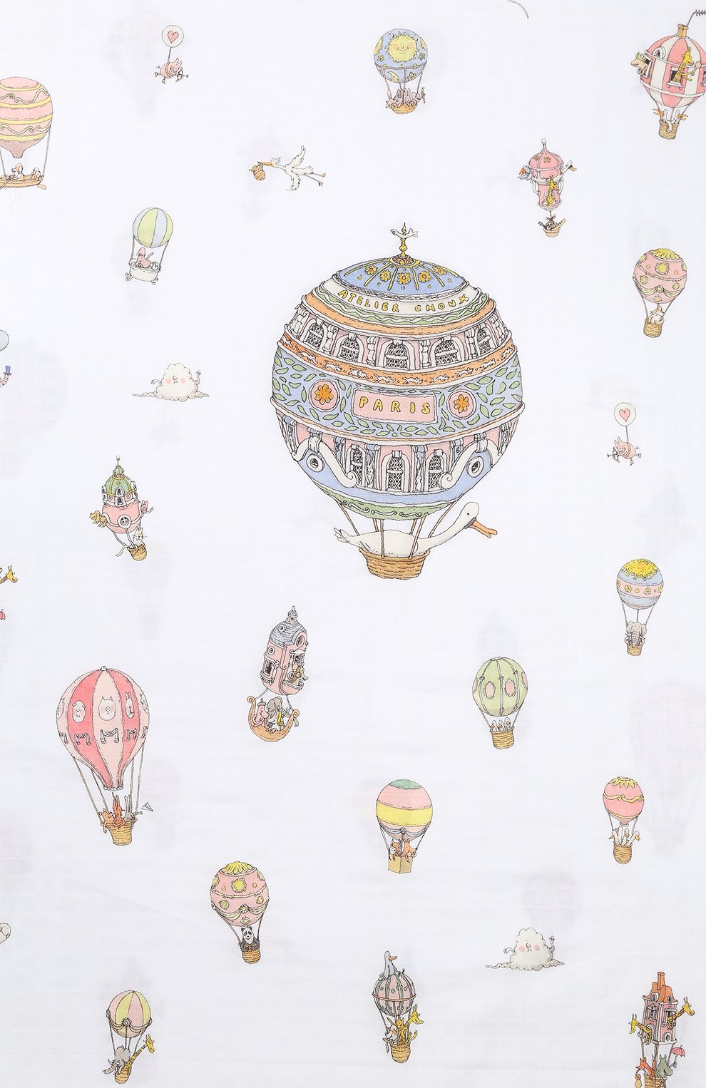 Хлопковый пододеяльник ATELIER CHOUX, арт. DUVET C0VER H0T AIR BALL00NS, фото 2