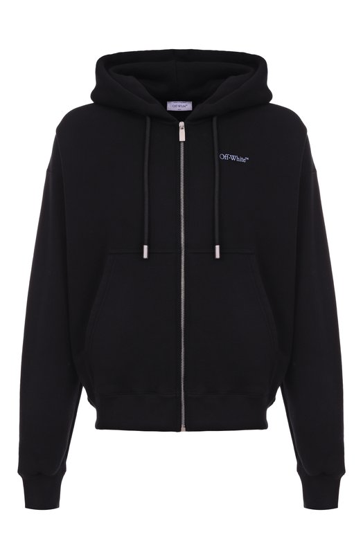 Хлопковая толстовка Off-White 0MBE015S25FLE004 Чёрный 0MBE015S25FLE004