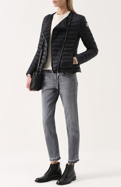Стеганый приталенный пуховик с косой молнией MONCLER, арт. C1-093-45904-99-53048, фото 2