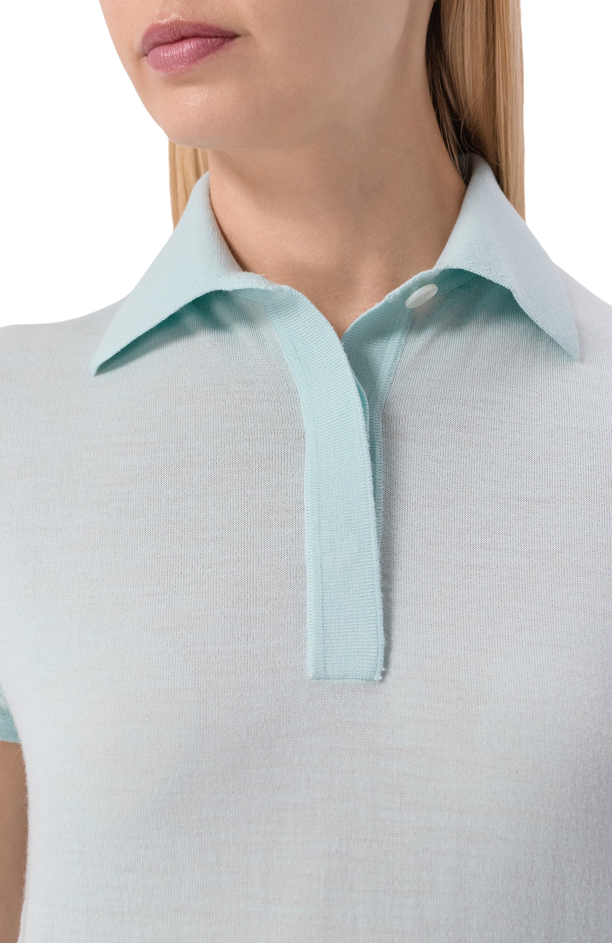 Шерстяное поло KITON голубого цвета по цене 132000 руб., арт. D577171, фото 5 Шерстяное поло KITON, арт. D577171, фото 5