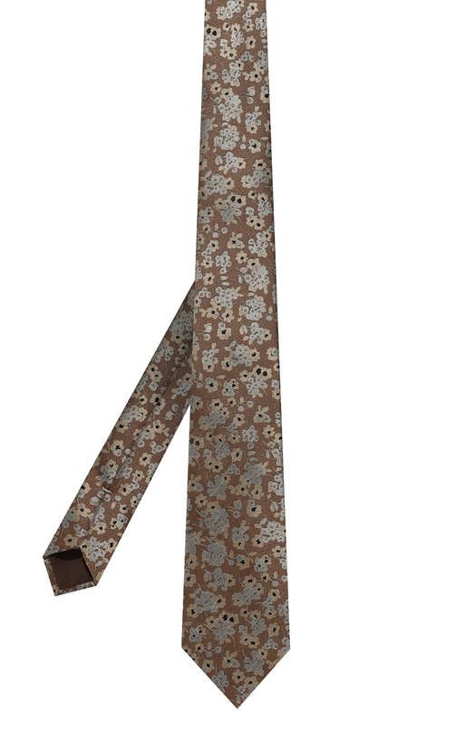 Шелковый галстук Canali 18/HJ03978 Коричневый  18/HJ03978 Фото 3