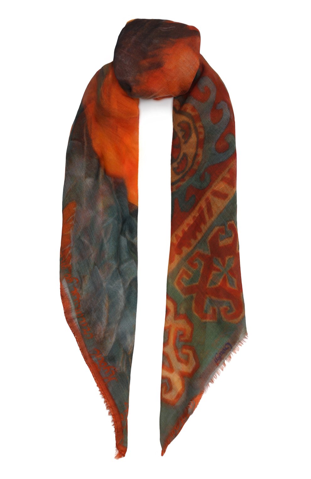 Кашемировая шаль маки GOURJI разноцветного цвета по цене 44960 руб., арт. T22MAK8S, фото 1 Кашемировая шаль маки GOURJI, арт. T22MAK8S, фото 1