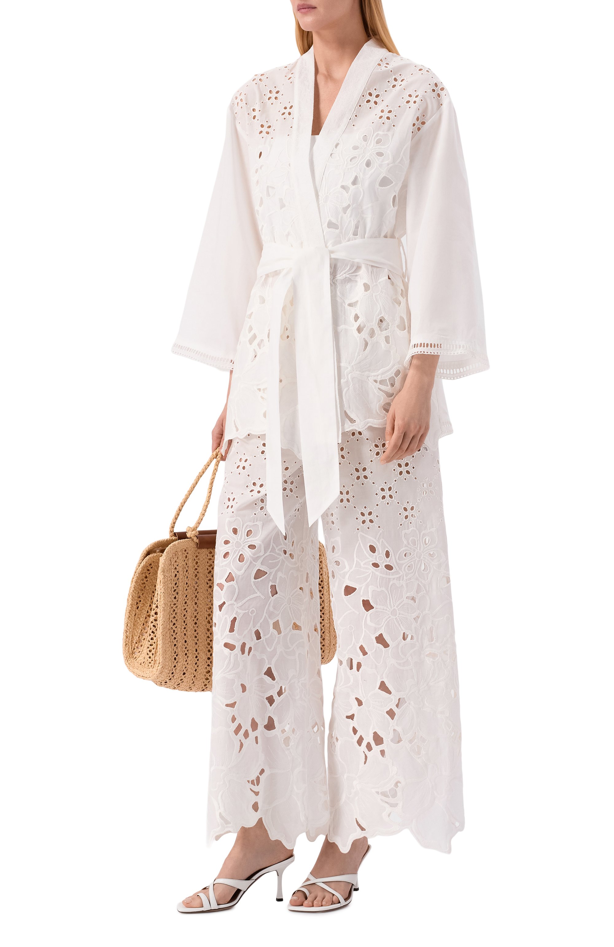 Хлопковые брюки ERMANNO SCERVINO, арт. D484P603QYD, фото 2