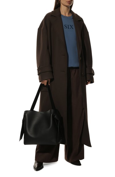 Хлопковый свитшот MM6 синего цвета по цене 48950 руб., арт. S62GU0078/S25564, фото 2 Хлопковый свитшот MM6, арт. S62GU0078/S25564, фото 2