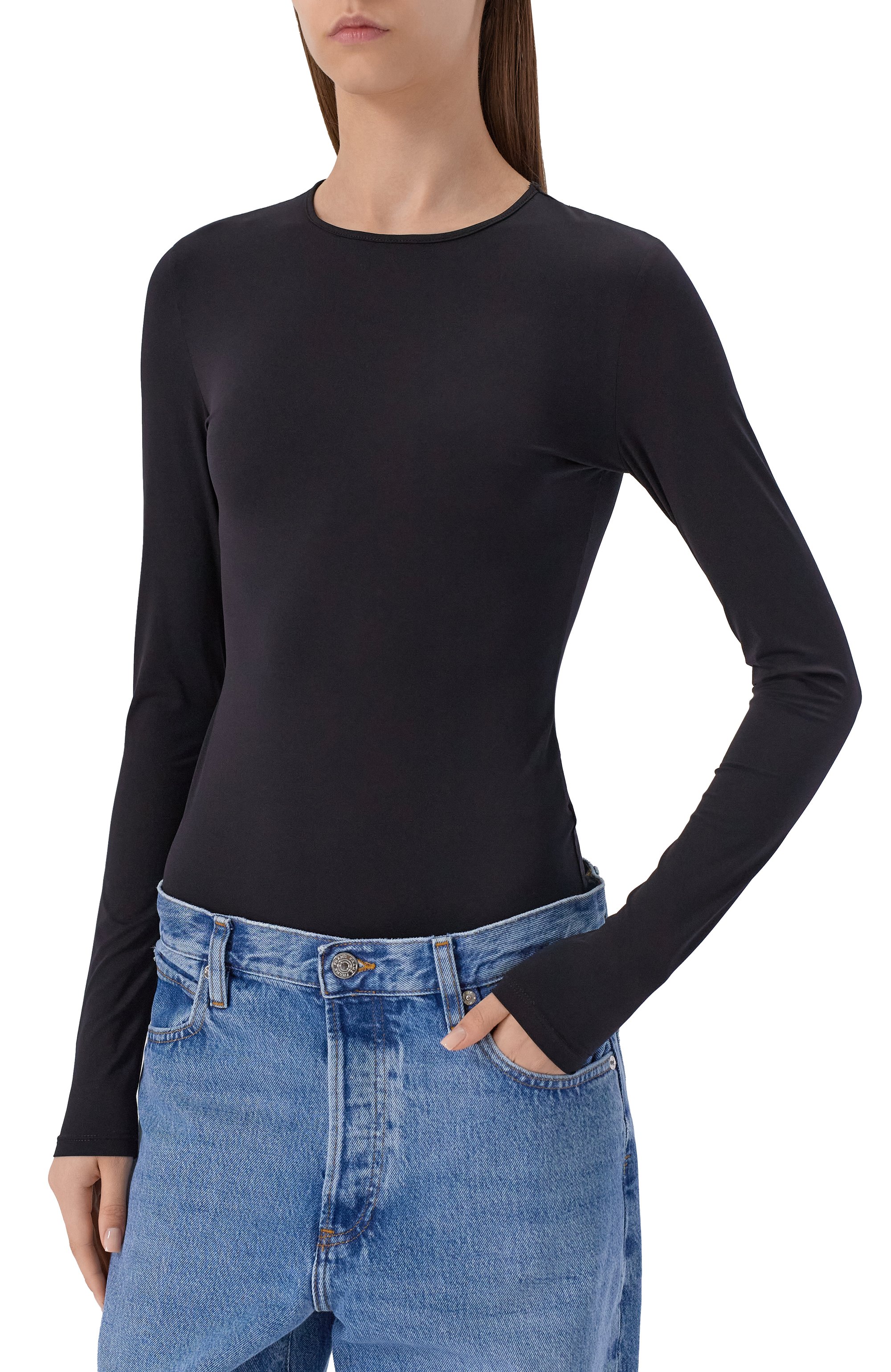 Боди aura AGOLDE черного цвета по цене 30750 руб., арт. A72941460, фото 3 Боди aura AGOLDE, арт. A72941460, фото 3