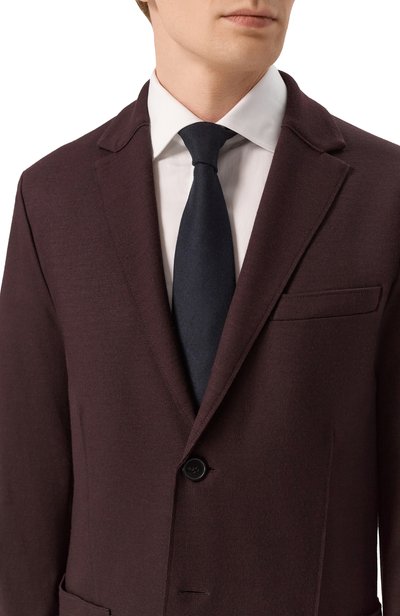 Шерстяной галстук CANALI темно-синего цвета по цене 21450 руб., арт. 81/HJ04774, фото 2 Шерстяной галстук CANALI, арт. 81/HJ04774, фото 2