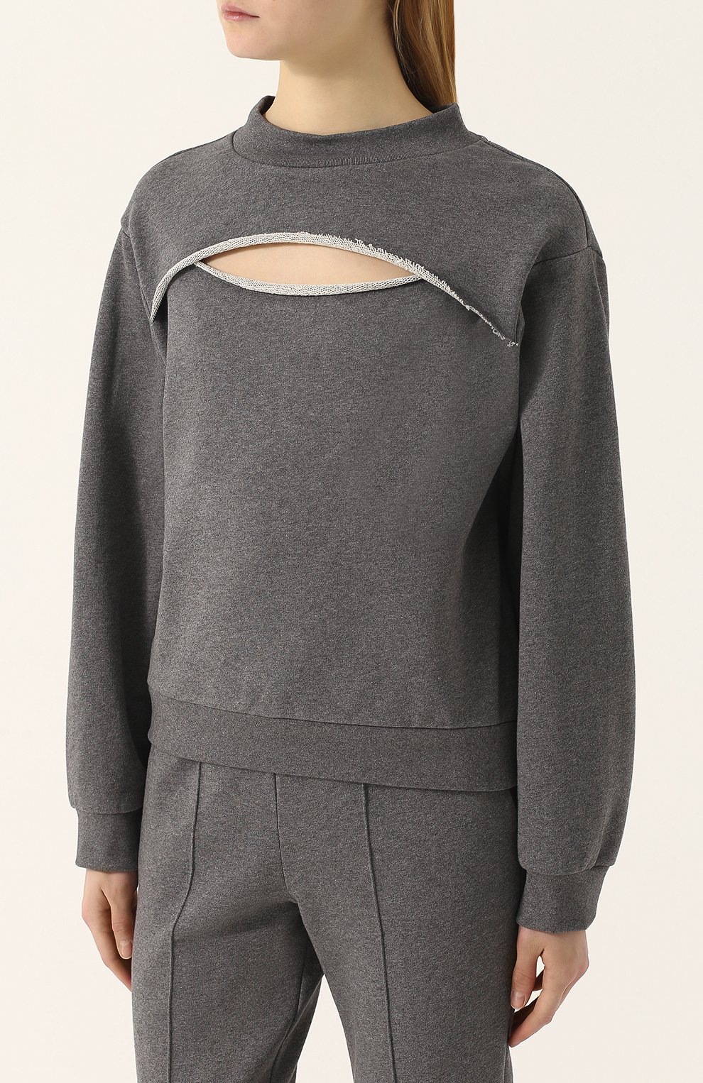 Хлопковый свитшот с круглым вырезом ALEXANDERWANG.T, арт. 4C481064B2, фото 3