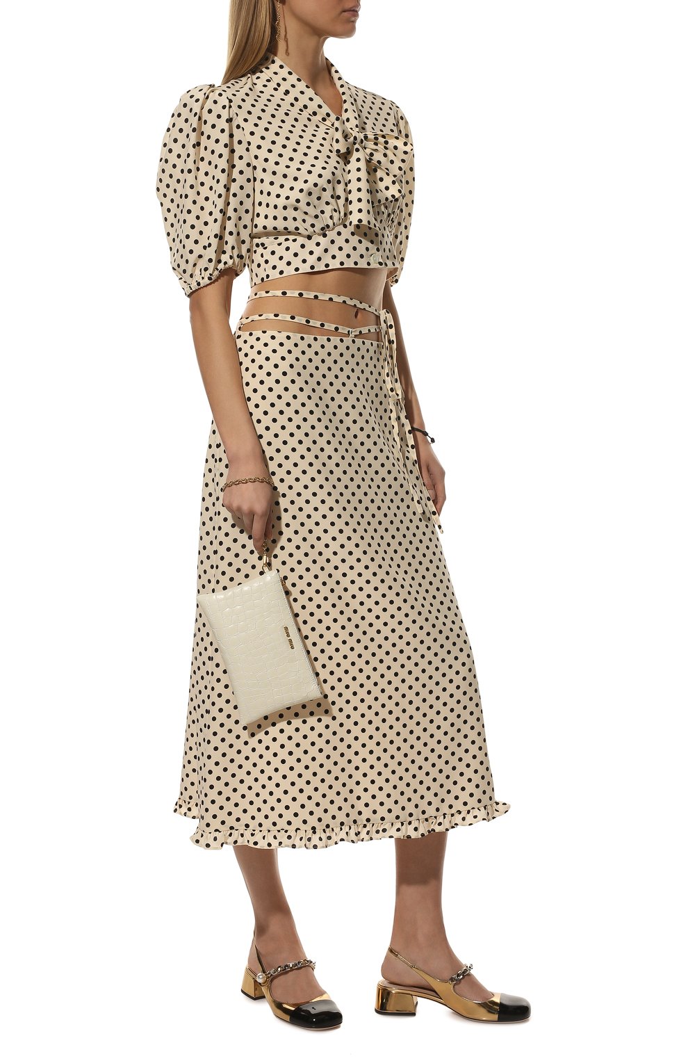 Сумка MIU MIU кремового цвета по цене 68000 руб., арт. 5NH81C-2DQ8-F0009, фото 3 Сумка MIU MIU, арт. 5NH81C-2DQ8-F0009, фото 3