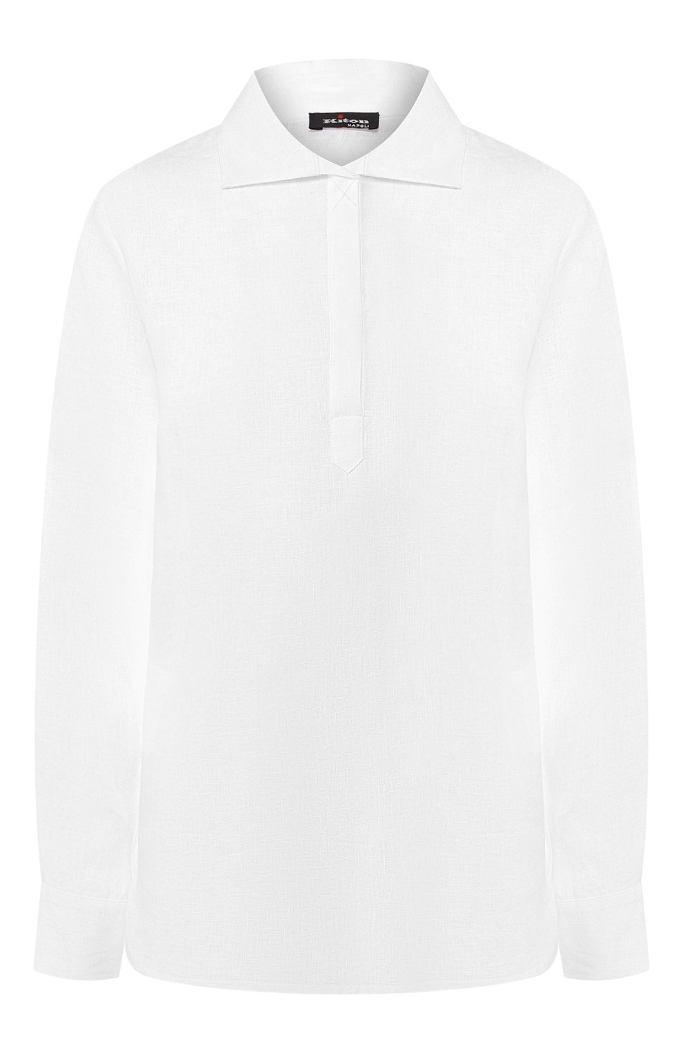 Льняная блузка KITON белого цвета по цене 72600 руб., арт. D47444H06207, фото 1 Льняная блузка KITON, арт. D47444H06207, фото 1