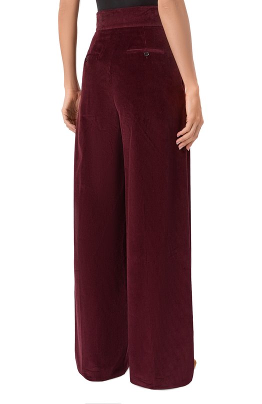 Вельветовые брюки Max Mara B0SS01234 Бордовый  B0SS01234 Фото 4