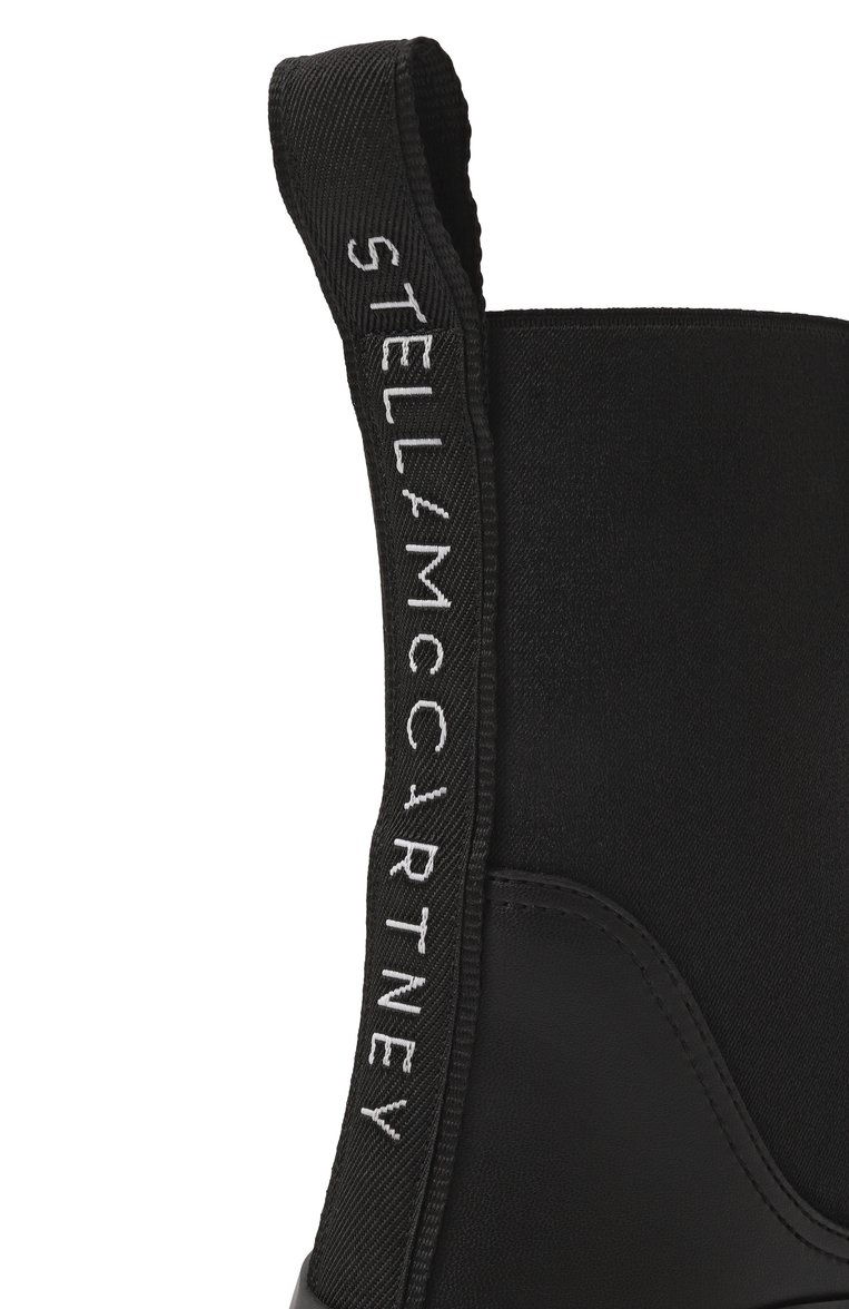 Женские комбинированные челси STELLA MCCARTNEY черного цвета, арт. 800397/N0242 | Фото 6 (Материал внутренний: Текстиль, Резина; Подошва: Платформа; Каблук высота: Низкий; Материал внешний: Экокожа, Текстиль; Материал утеплителя: Без утеплителя; Женское Кросс-КТ: Челси-ботинки)