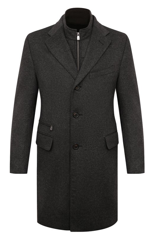 Шерстяное пальто Corneliani 941508-9412321 Серый 941508-9412321