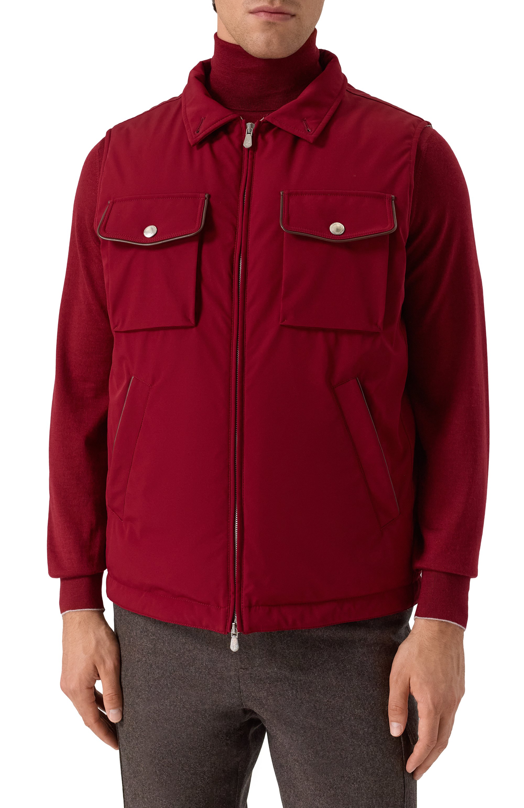 Пуховый жилет с отделкой из овчины BRUNELLO CUCINELLI, арт. MV4061646, фото 6