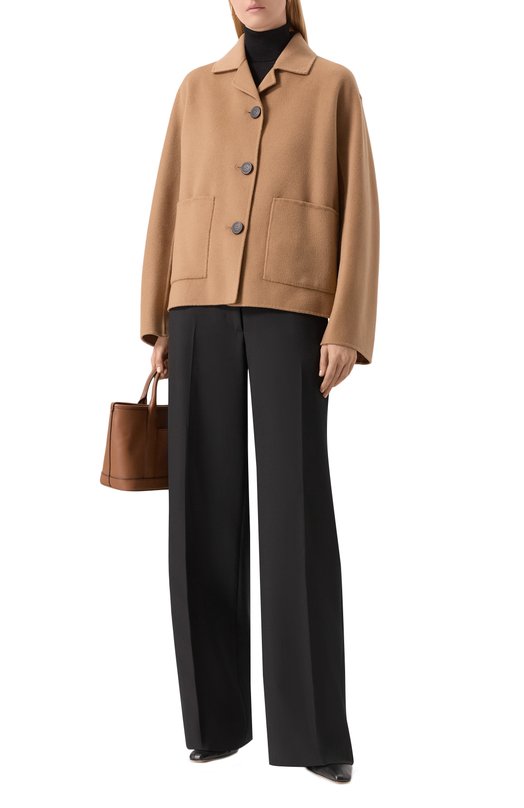 Шерстяная куртка Weekend Max Mara SALE Бежевый  SALE Фото 2