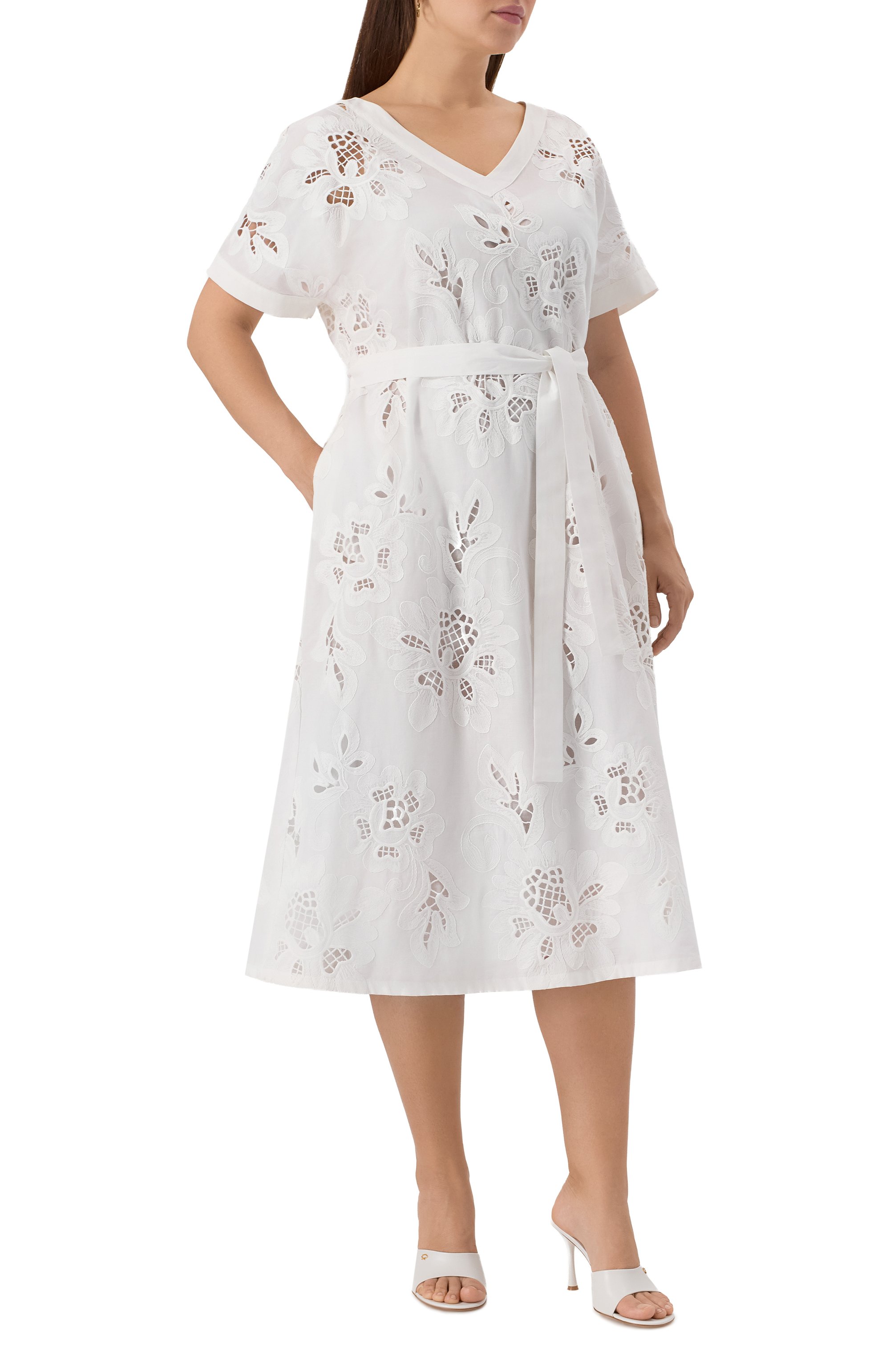 Хлопковое платье MARINA RINALDI VOYAGE, арт. MICAELA, фото 3