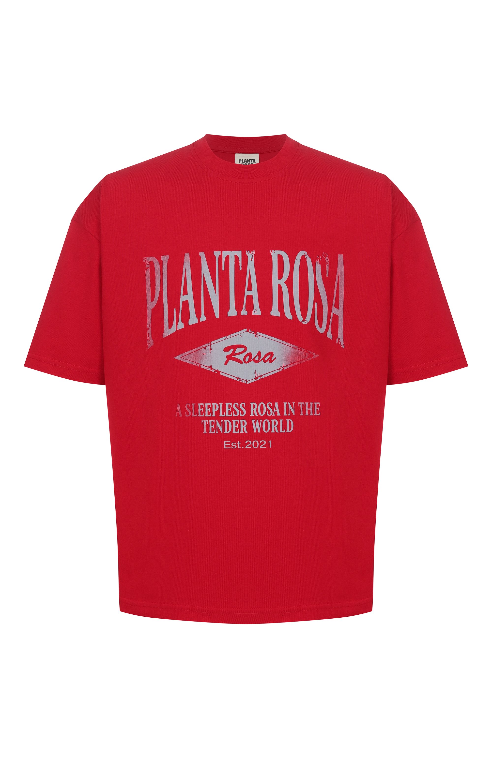 Хлопковая футболка PLANTA ROSA, арт. PR/T02/TENDER-CRIMSON/250, фото 1