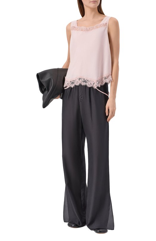 Топ из вискозы и хлопка MM6 S52NC0357/M35731 Розовый  S52NC0357/M35731 Фото 2