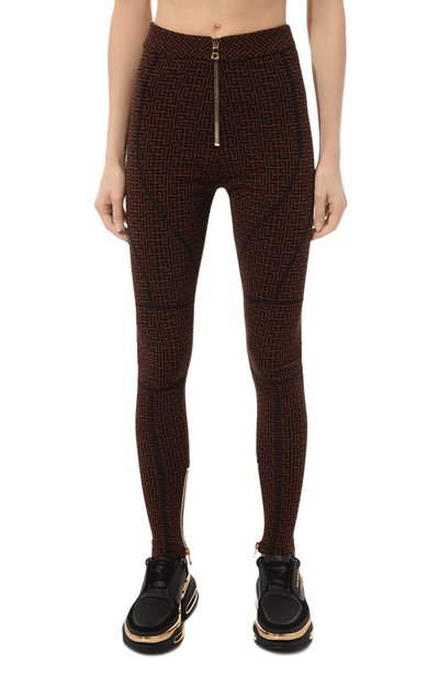 Хлопковые легинсы BALMAIN, арт. AF00C035JC97, фото 3