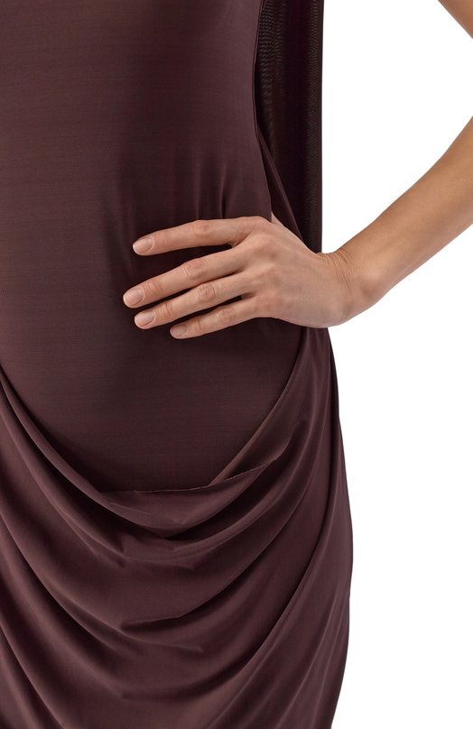 Платье из вискозы Jean Paul Gaultier 25/03-W-DR040/J008 Коричневый  25/03-W-DR040/J008 Фото 4
