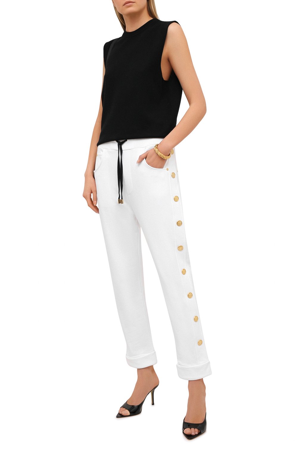Хлопковые брюки BALMAIN, арт. VF15364/J094, фото 2