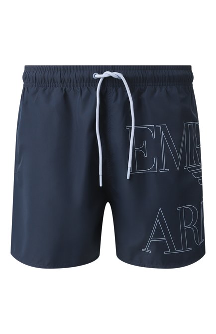 Мужские плавки-шорты EMPORIO ARMANI темно-синего цвета, арт. EM000583/AF12326 | Фото 1 (Нос: Не проставлено; Материал сплава: Проставлено)